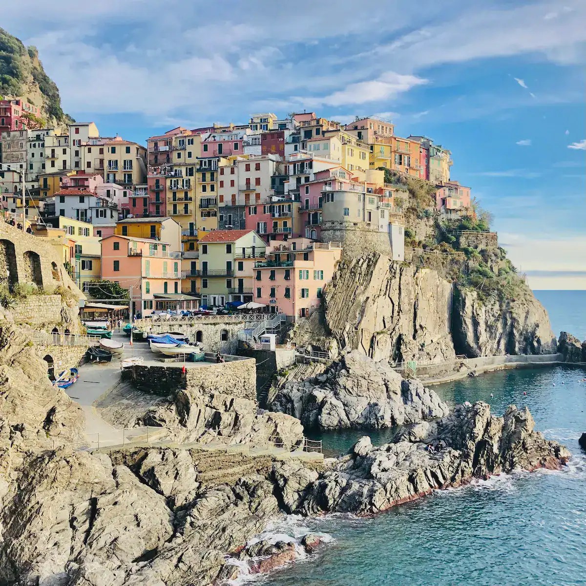 Colorful coastal village representing Europe, photographed in Cinque Terre, Italy