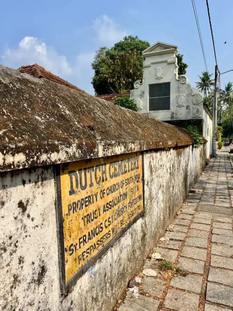 The historic Dutch Cemetery in Fort Kochi