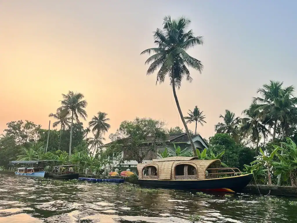 Sunrise during a Shikara boat ride in Alleppey backwaters