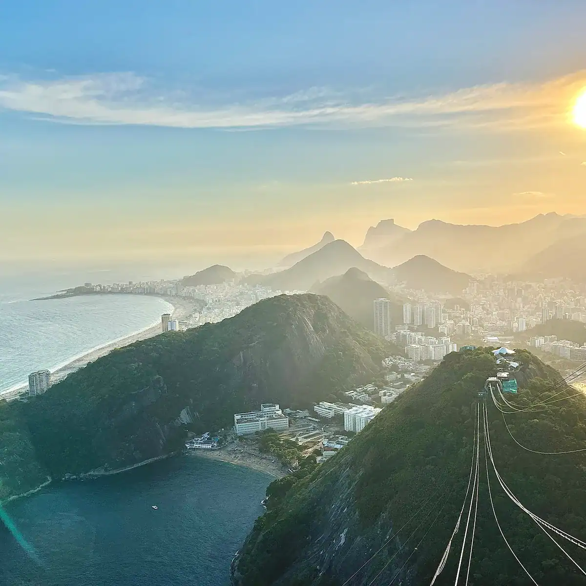Mountain and coastal landscape representing South America, photographed in Rio de Janeiro, Brazil
