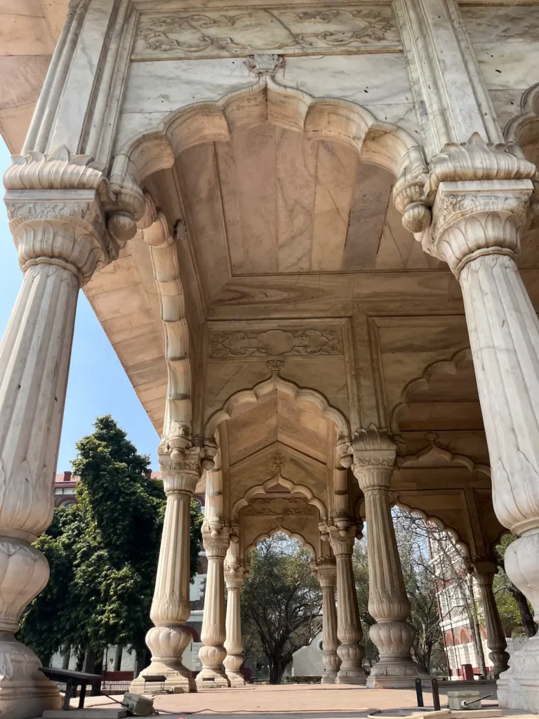 Palace details in Red Fort, Delhi, India