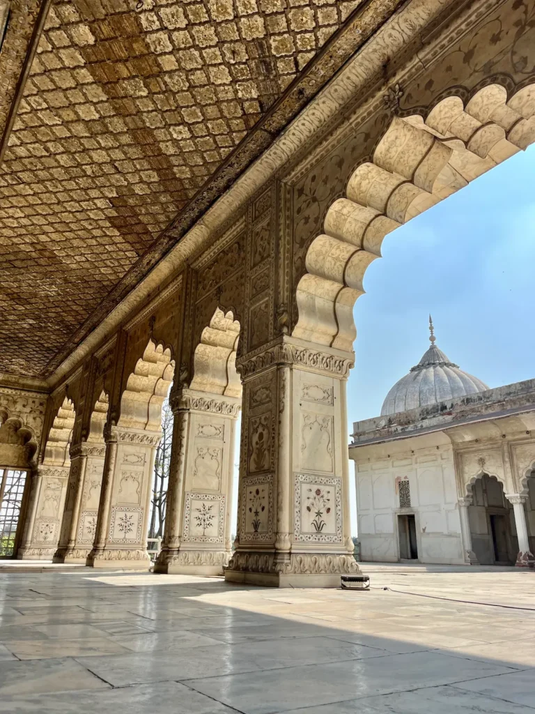 Details of a Palace in Red Fort, Delhi