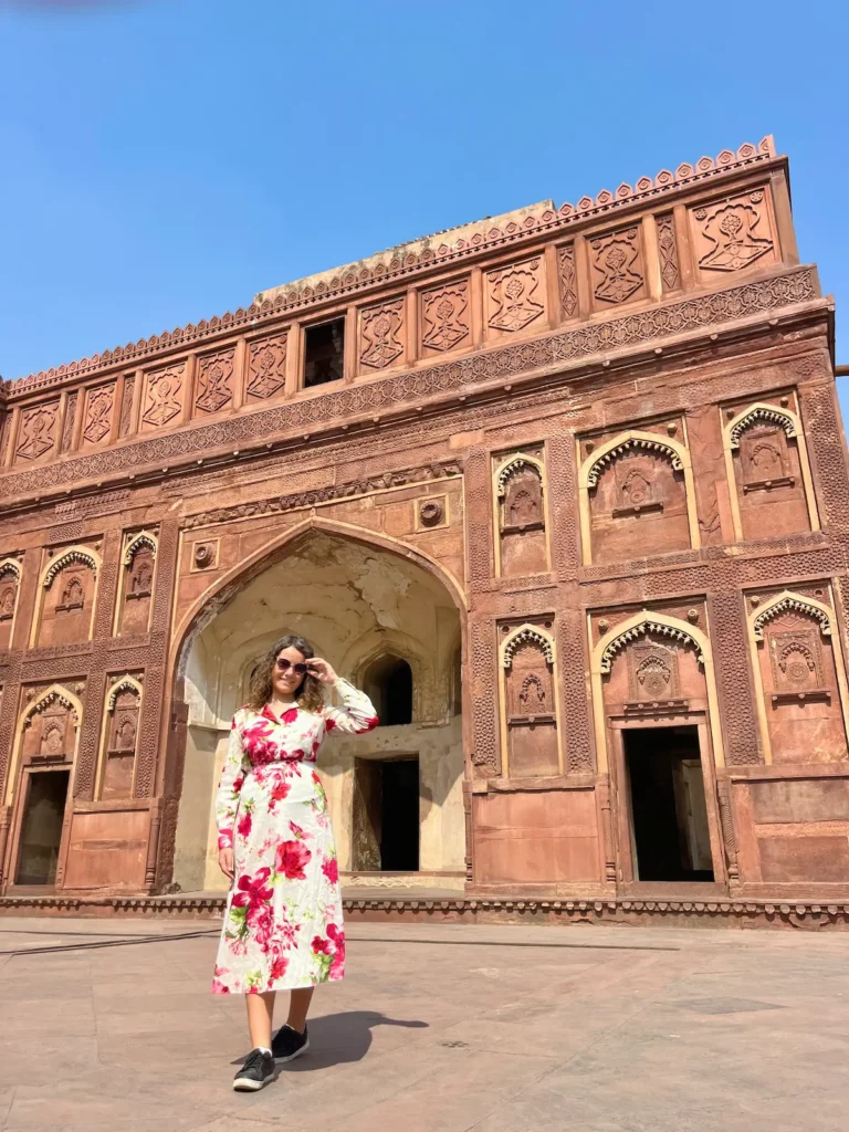 Solo Female Traveler in Agra Fort, India